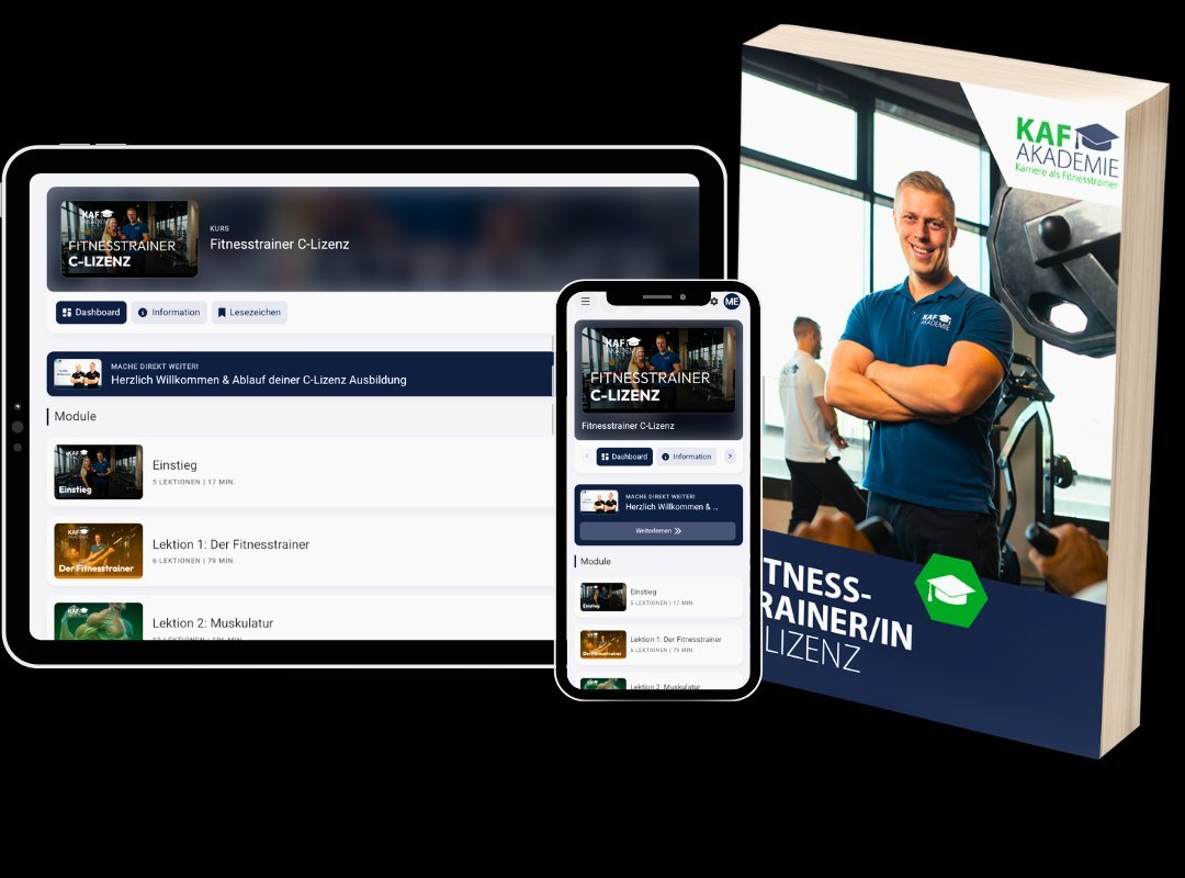 KAF Akademie Fitnesstrainer C-Lizenz – Online Kurs auf Tablet und Handy